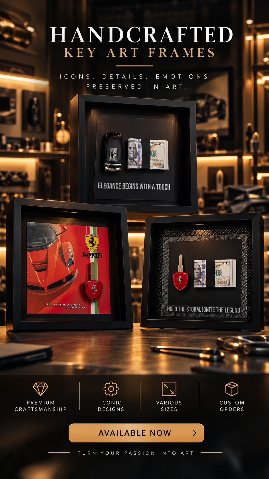 Car Key Art Frames