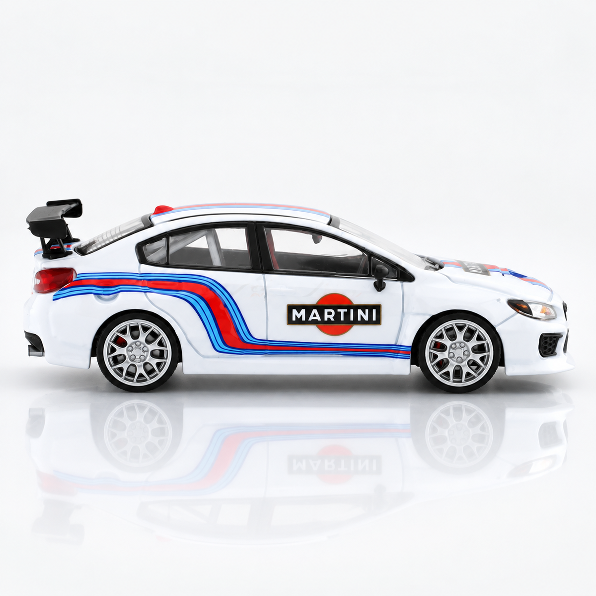Subaru WRX-STI Martini with figure 1:64 Time Micro Diecast Scale Model Car Miniature