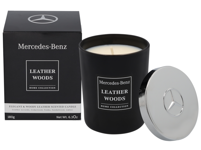 Mercedes-Benz Scented Candle, Leather Woods, 180 g