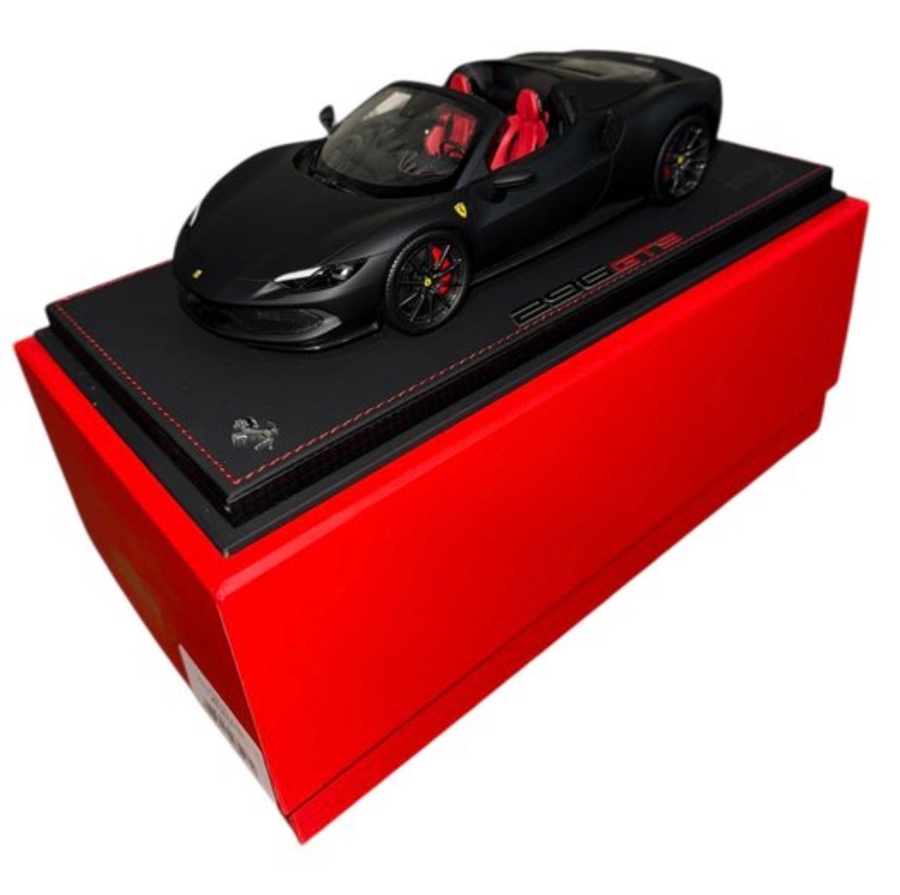 BBR 1:18 Ferrari 296 GTS – Matt Black / Red Interior – Limited Edition 10/36