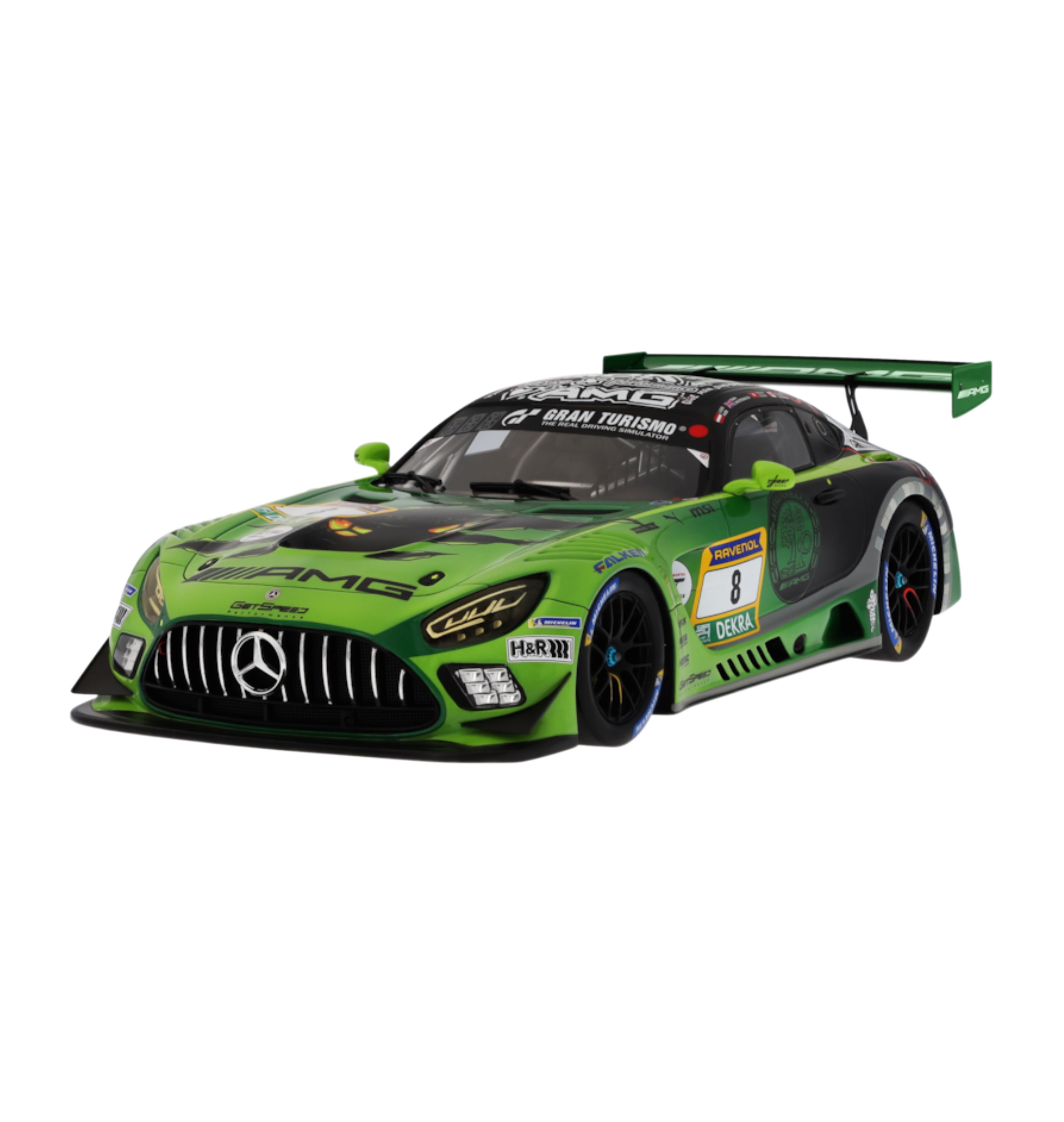 Mercedes-AMG GT3 “130 Years of Motorsport” C190 – Green Magno 1:18 Scale Model Car - by Minimax
