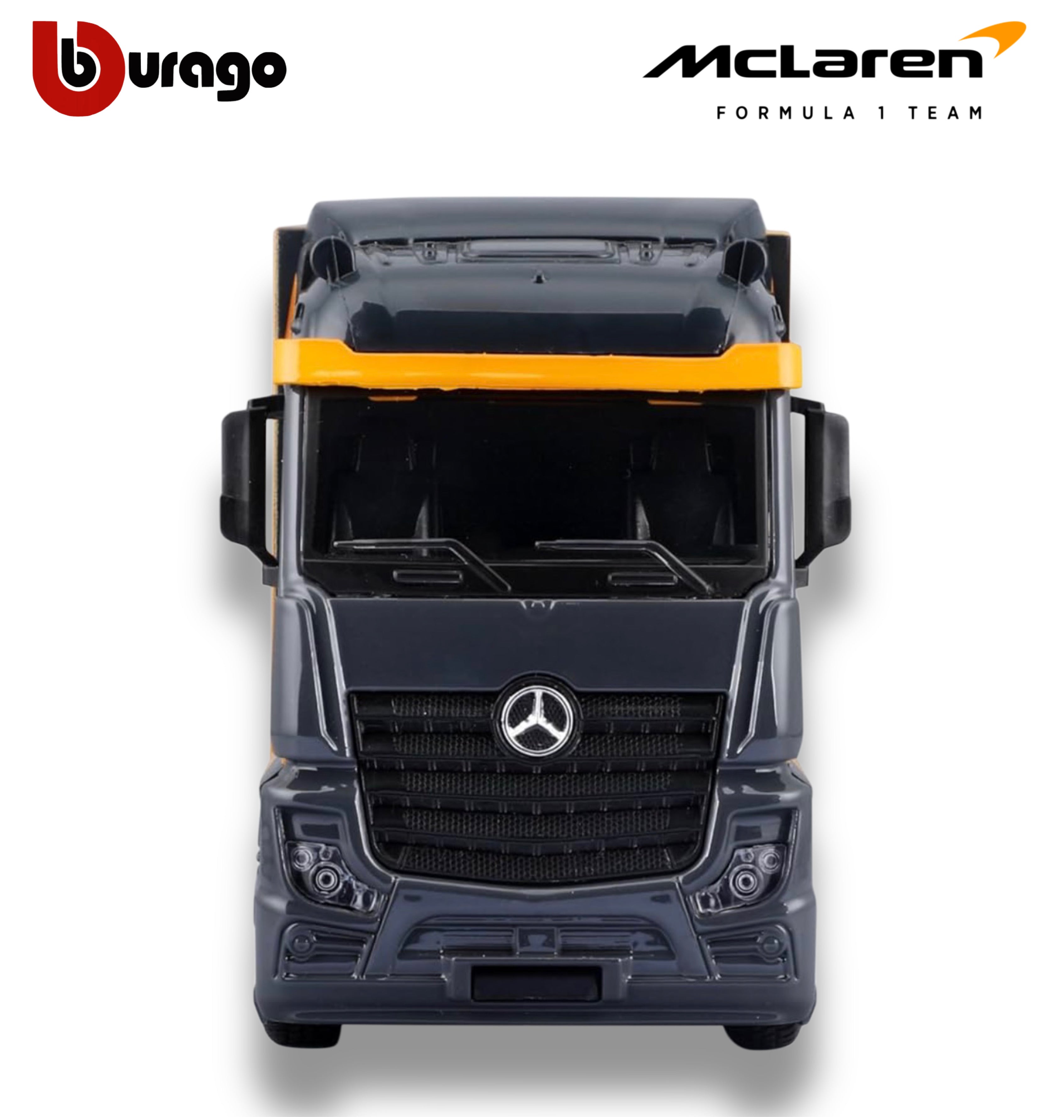 Mercedes Semi Truck with McLaren MCL38 #4 Lando Norris – 1:43 Diecast Model