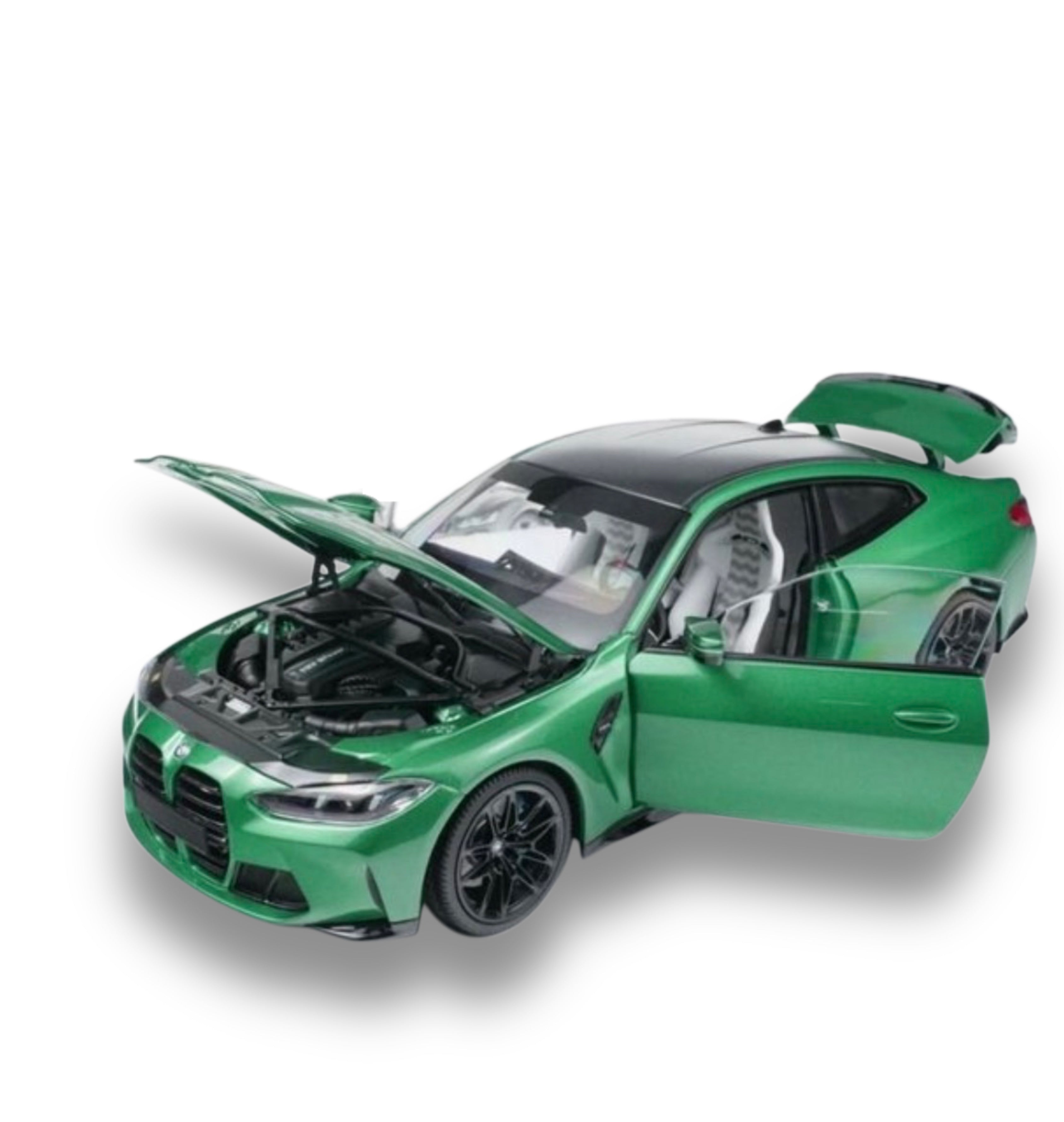 MiniChamps 1:18 BMW M4 2024 – HQ Diecast Model with Four Openings