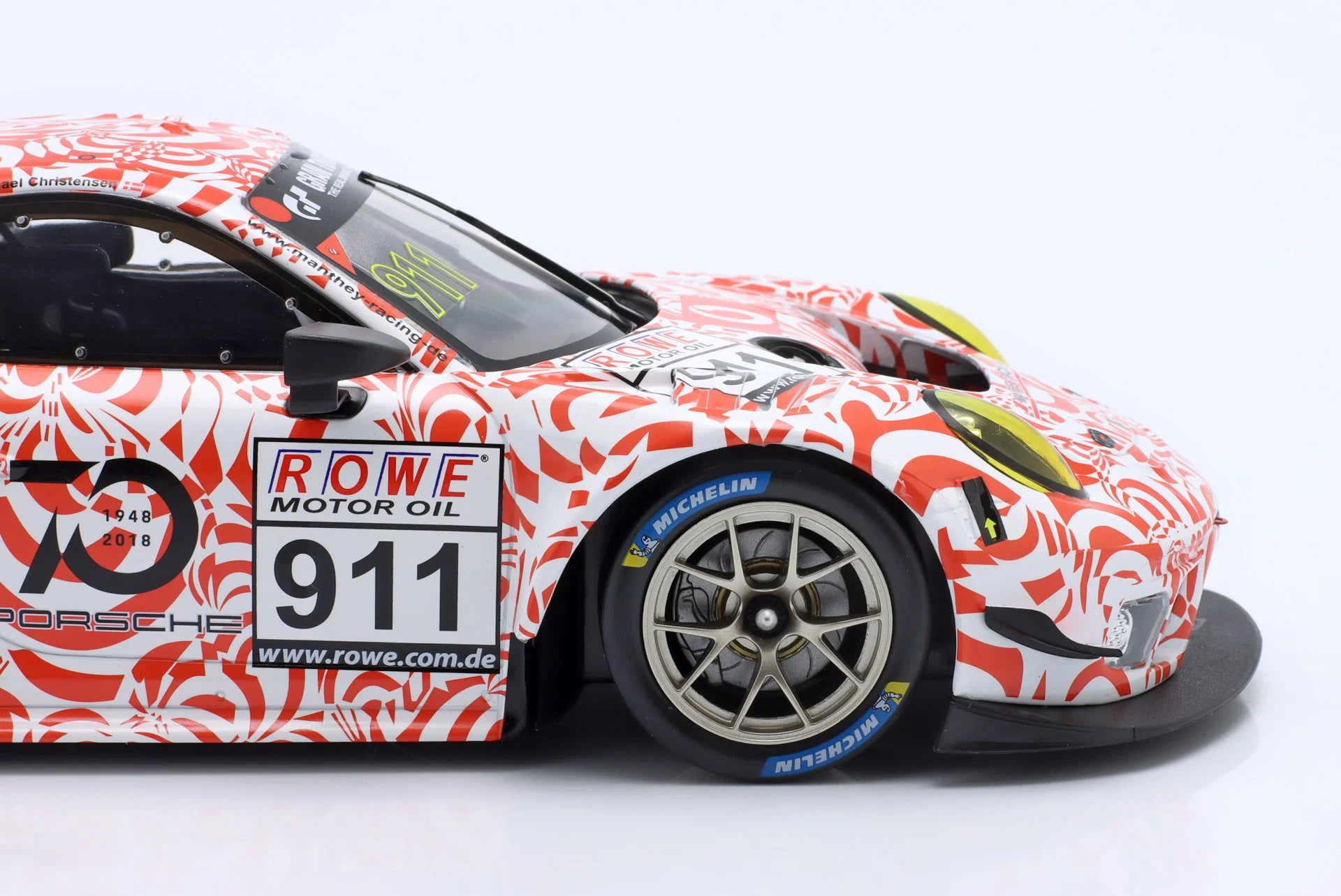 Porsche 911 GT3 R #911 Manthey Racing – VLN 9 Nürburgring 2018 – IXO 1:18 Diecast Model