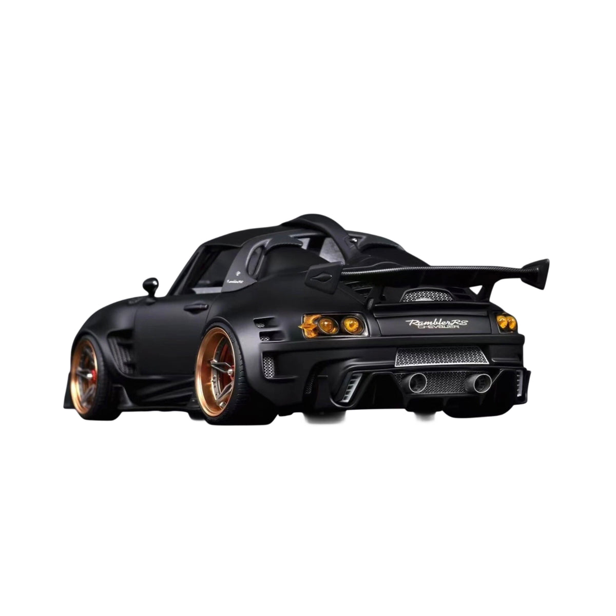 Porsche 911 Chevalier DreamWalkers Black & Orange 1:18 Resin Model – Limited Edition - Gloss Black