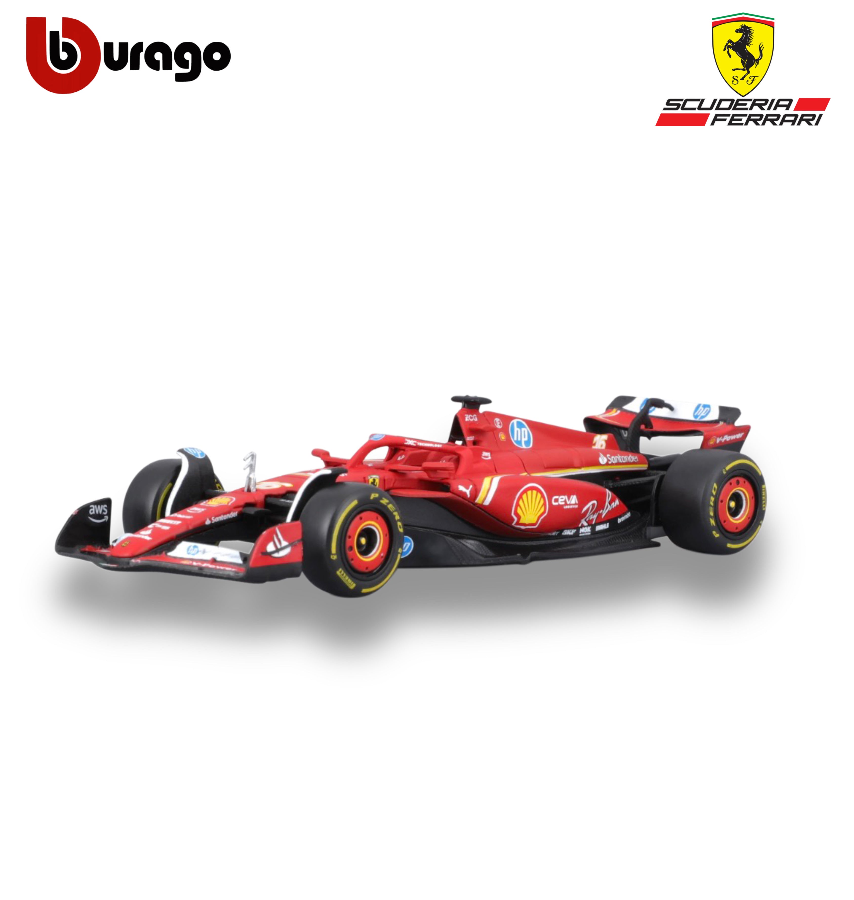 Iveco S-Way 570 Racing Transport with Ferrari SF-24 #16 Charles Leclerc – 1:43 Diecast Model