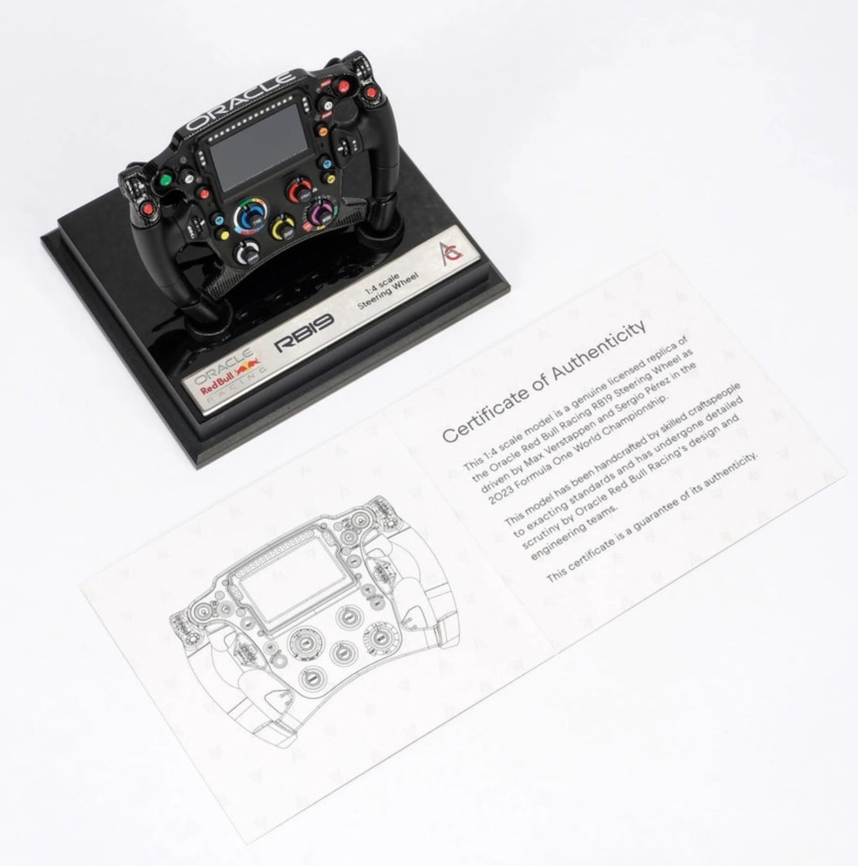 Pre-Order‼️Oracle Red Bull Racing RB19 (2023) Steering Wheel – 1:4 Scale