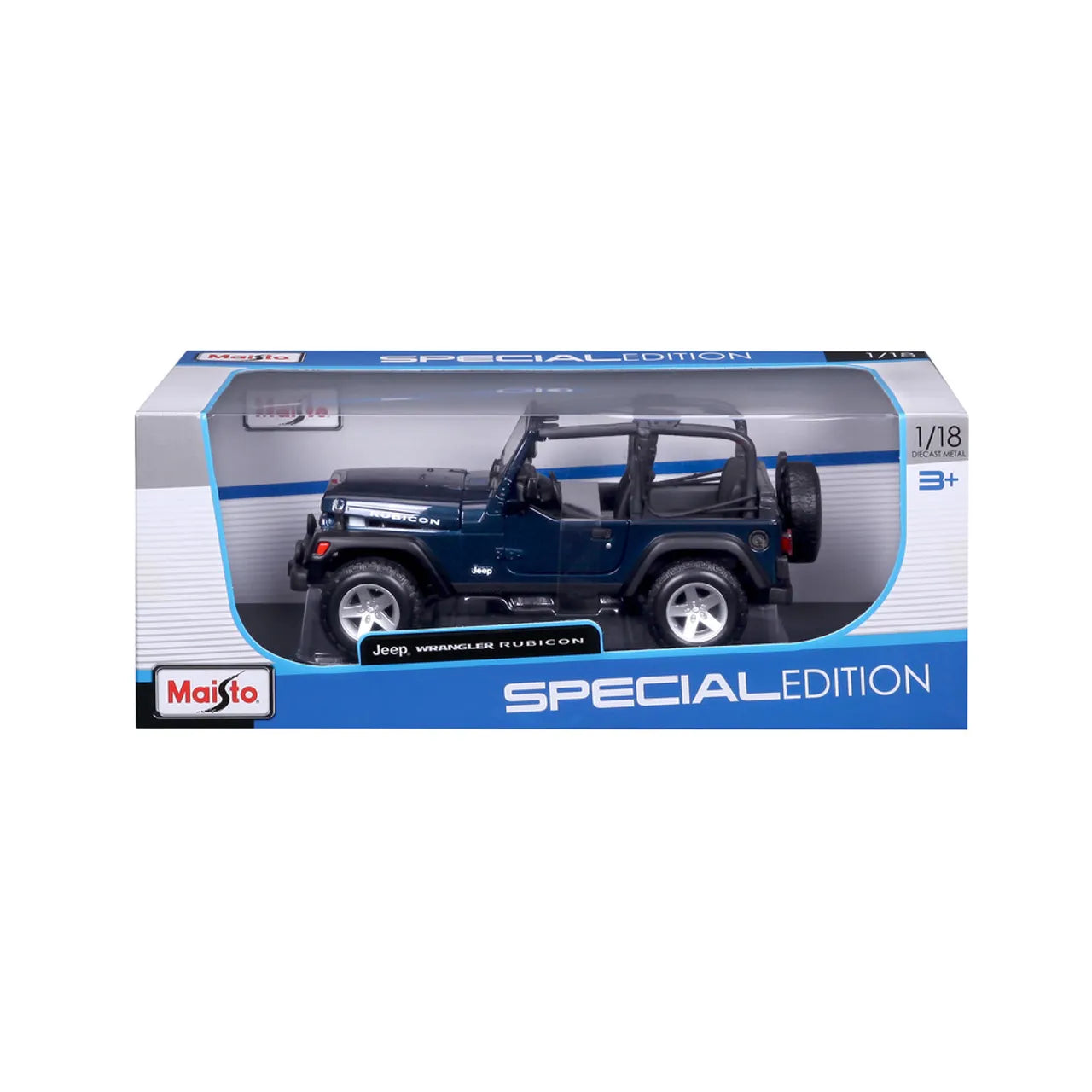 1/18 Diecast Maisto Jeep Wrangler Rubicon in Dark Blue