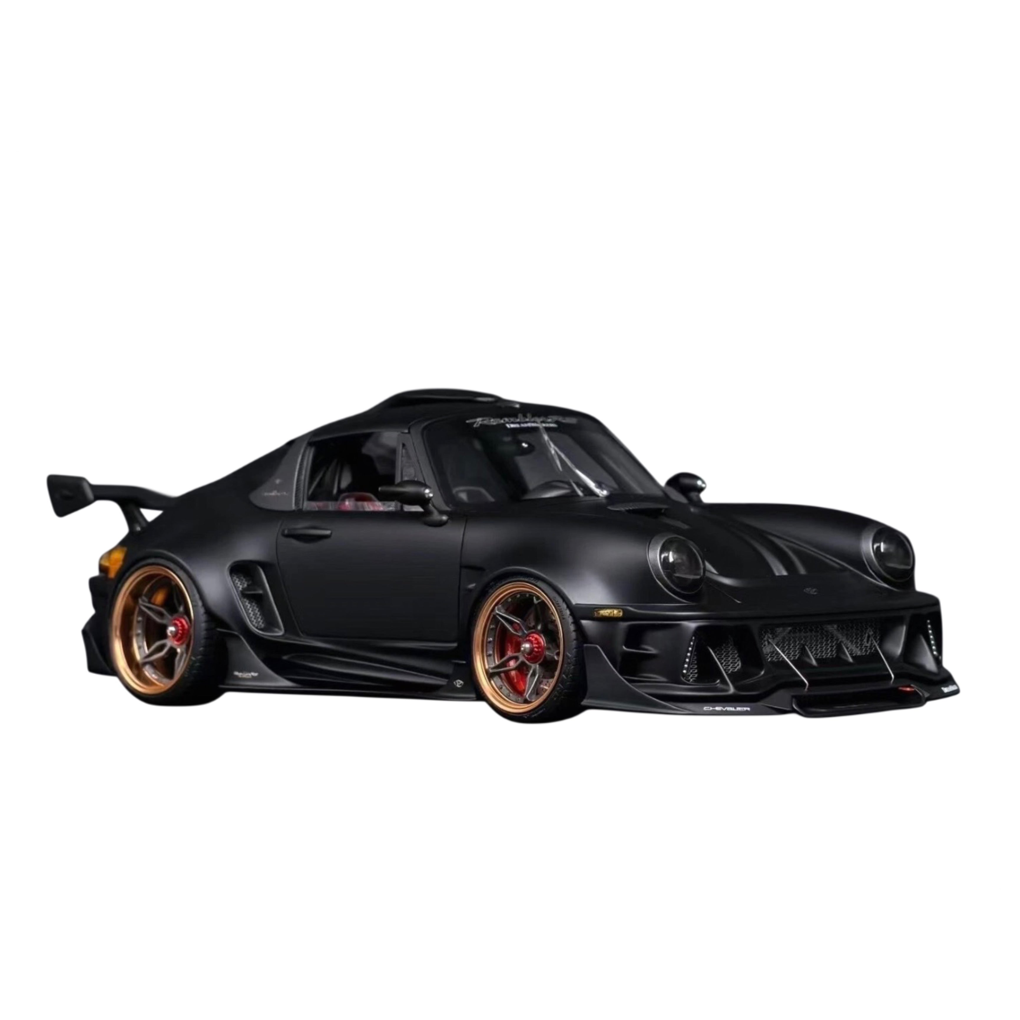 Porsche 911 Chevalier DreamWalkers Black & Orange 1:18 Resin Model – Limited Edition - Gloss Black