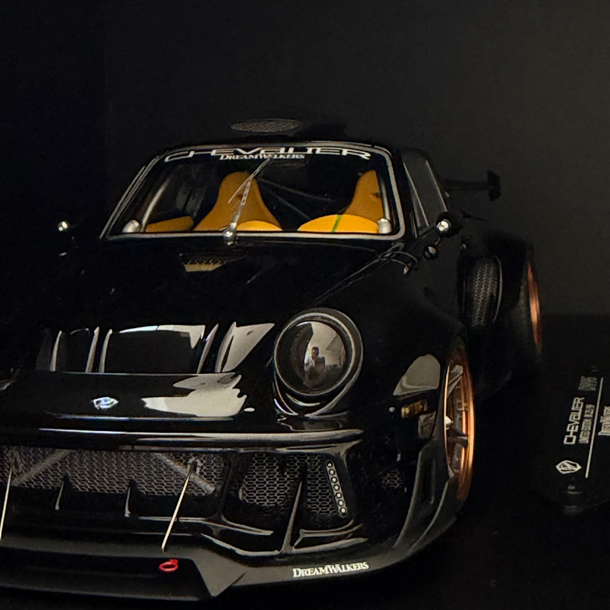 Porsche 911 Chevalier DreamWalkers Black & Yellow 1:18 Resin Model – Limited Edition - Gloss Black