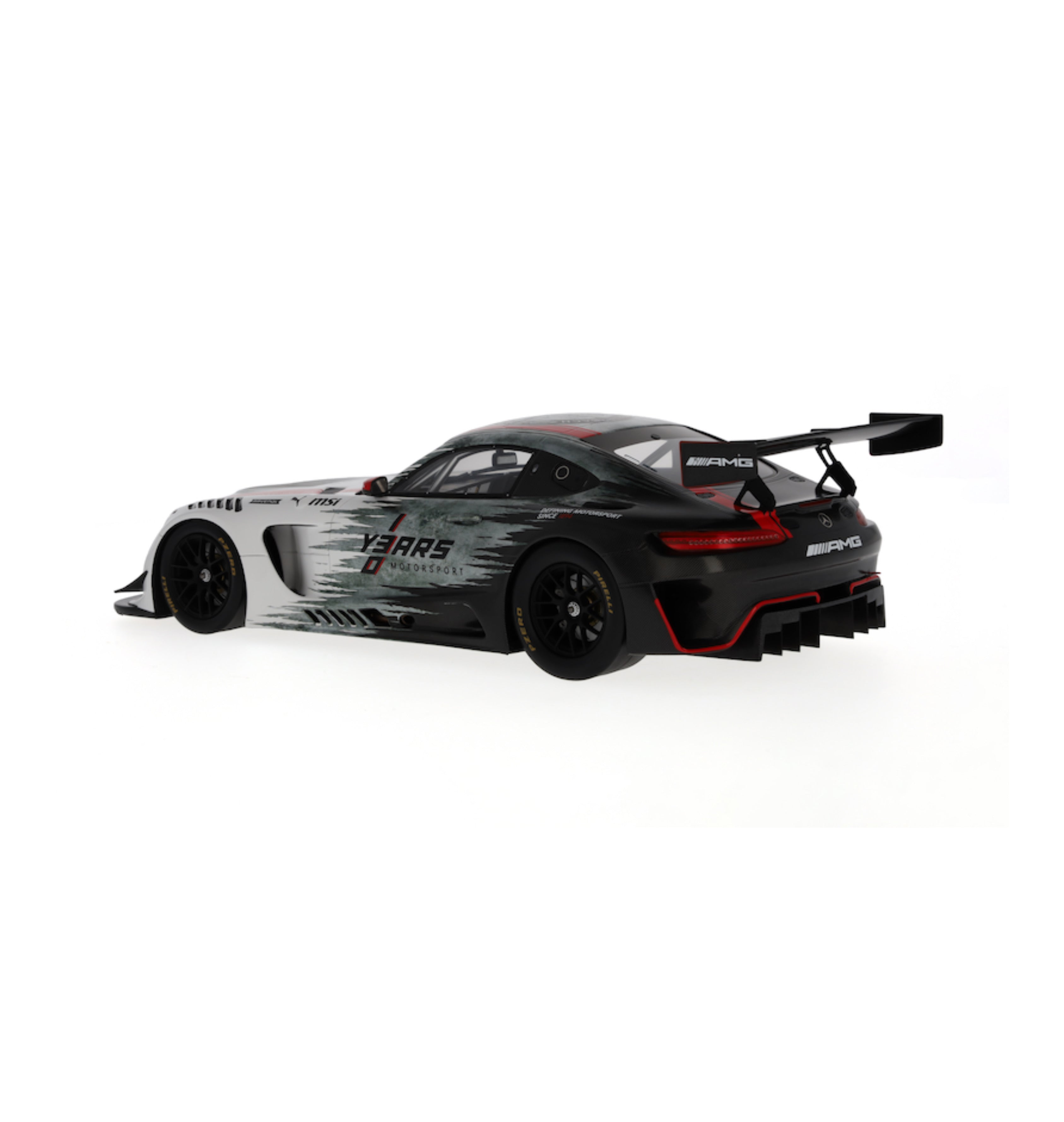 Mercedes-AMG GT3 “130 Years of Motorsport” C190 – Silver Coloured 1:18 Scale Model Car - by Minimax
