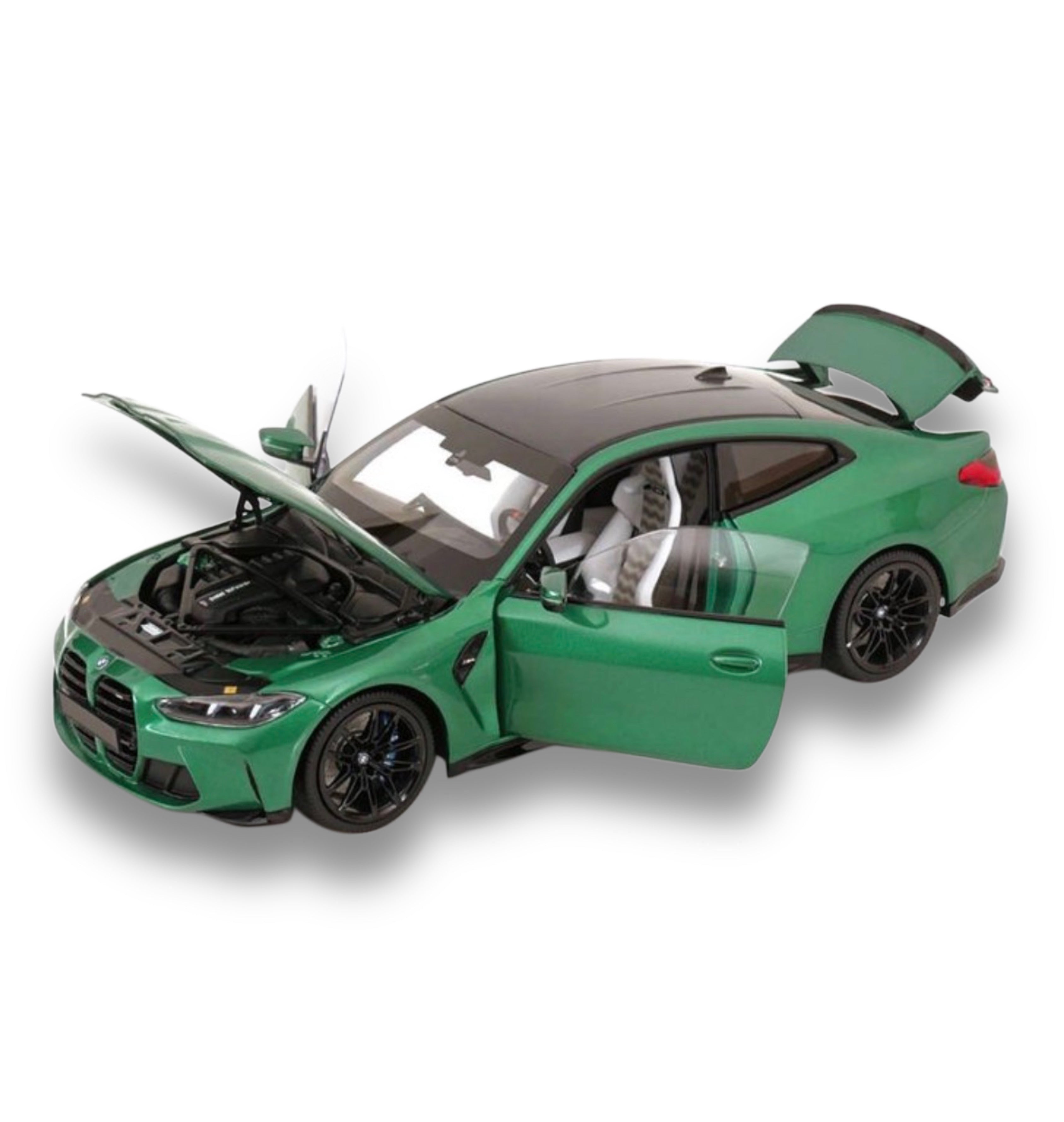 MiniChamps 1:18 BMW M4 2024 – HQ Diecast Model with Four Openings
