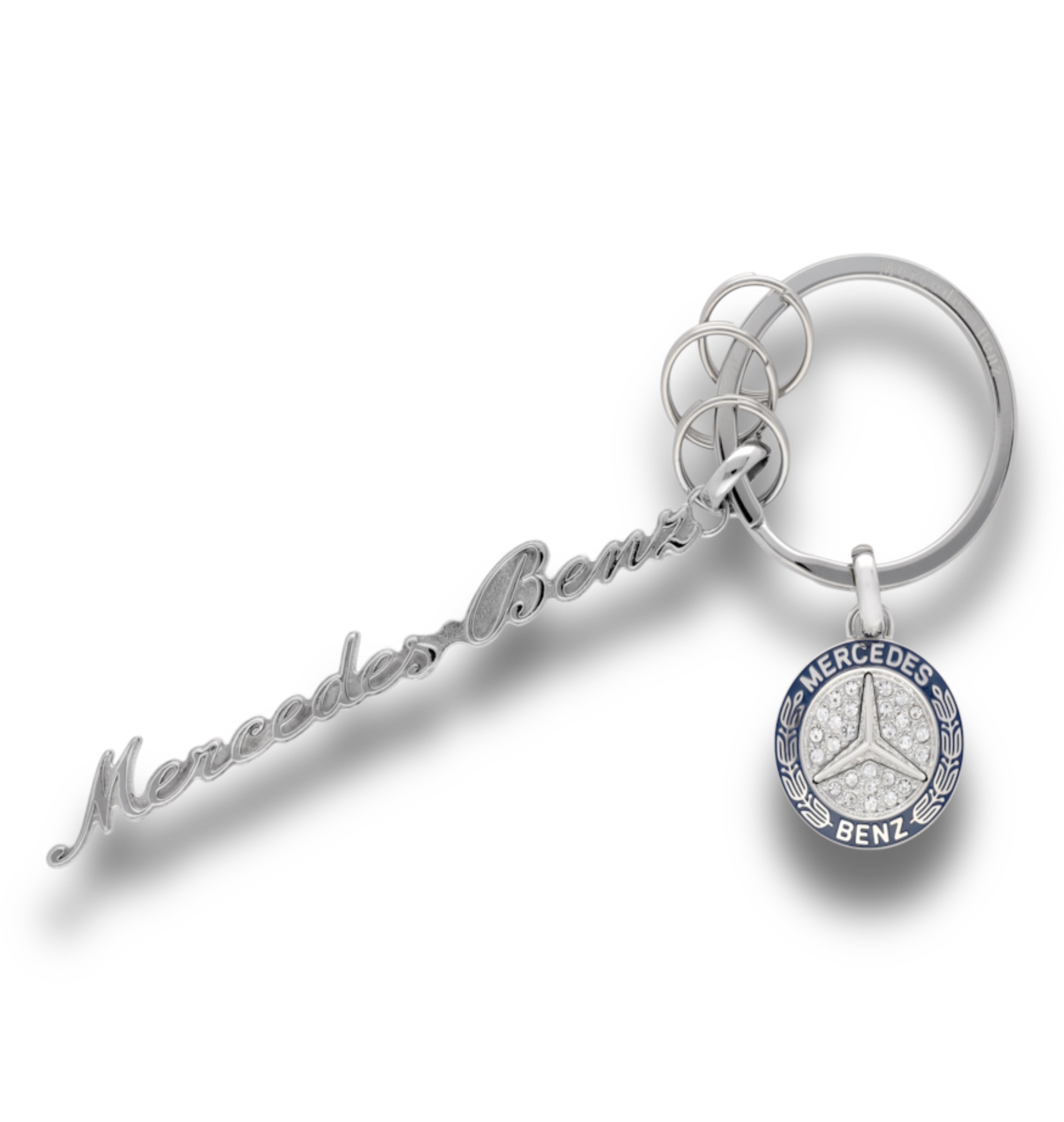 MERCEDES-BENZ  Key Ring, Mercedes Classic Lettering, Silver