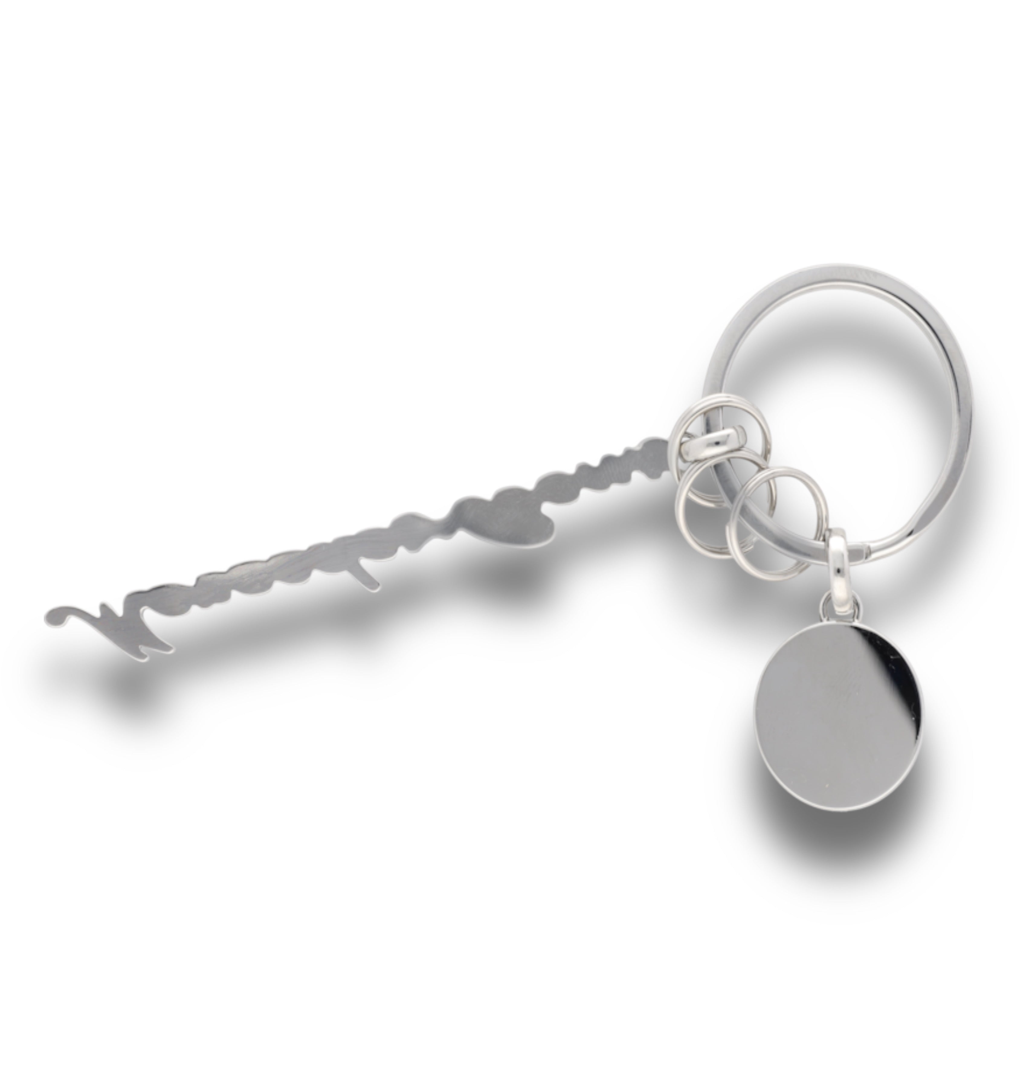 MERCEDES-BENZ  Key Ring, Mercedes Classic Lettering, Silver