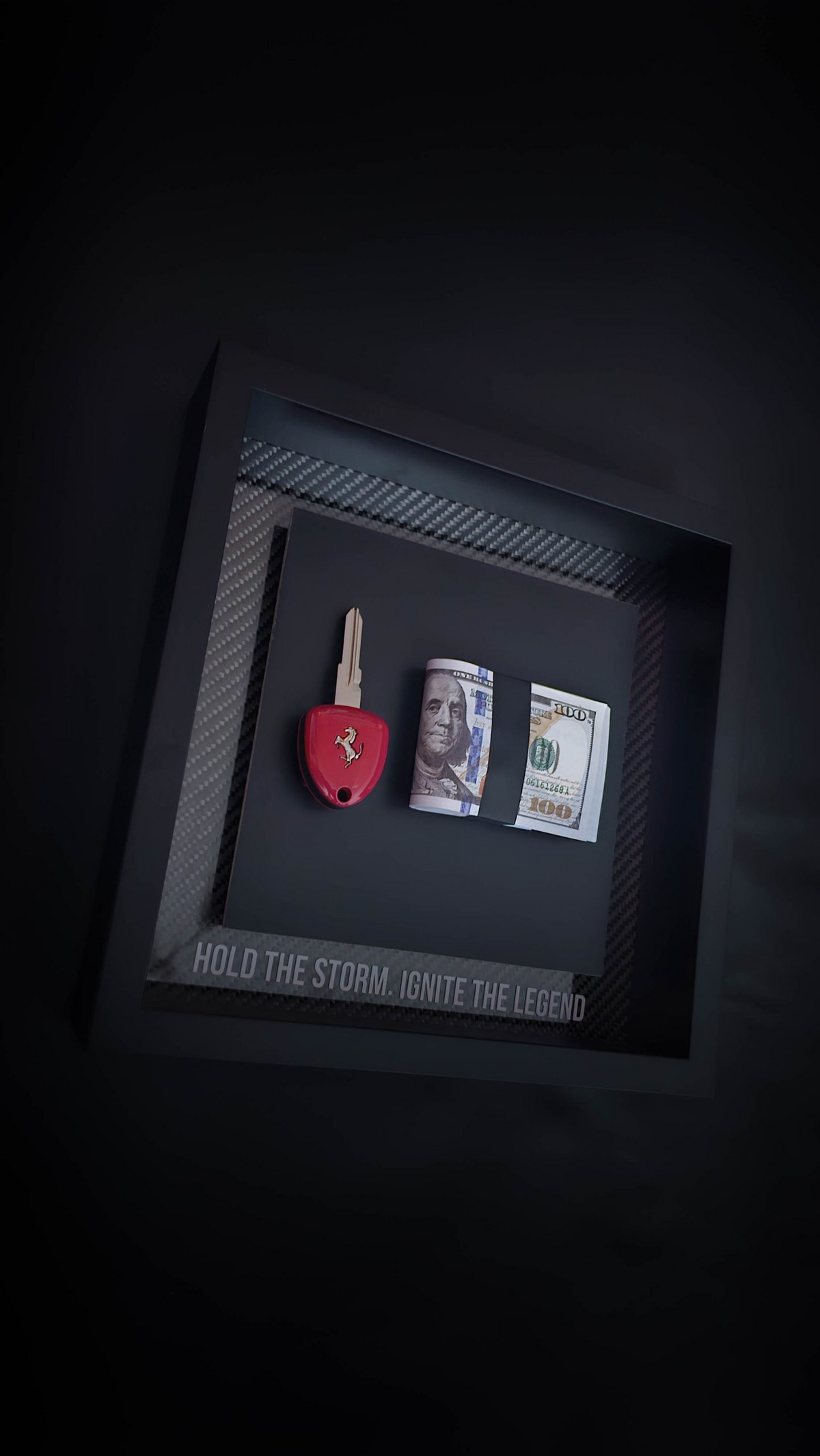 Ferrari Key Art Frame with Money