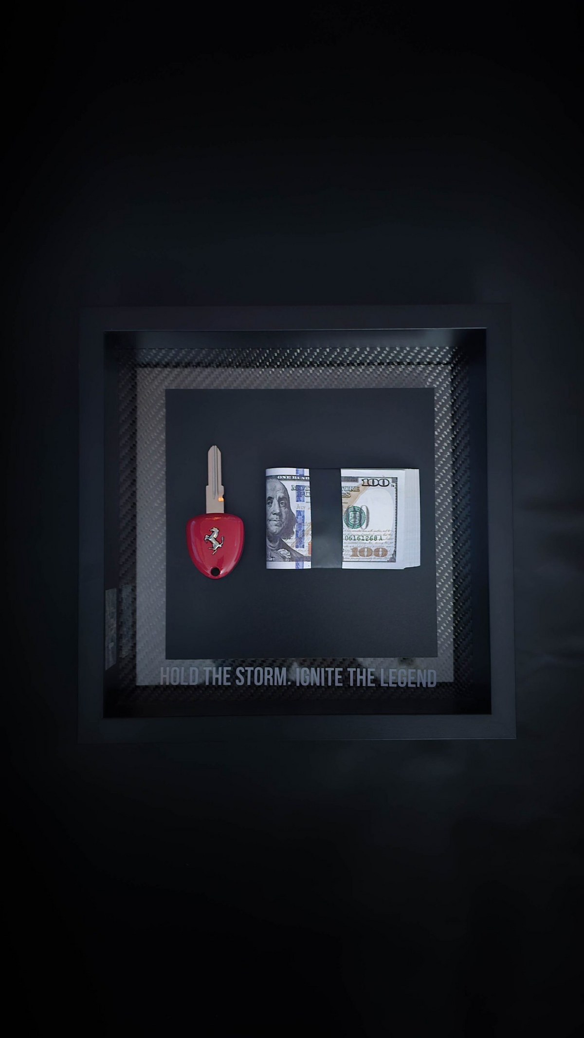 Ferrari Key Art Frame with Money