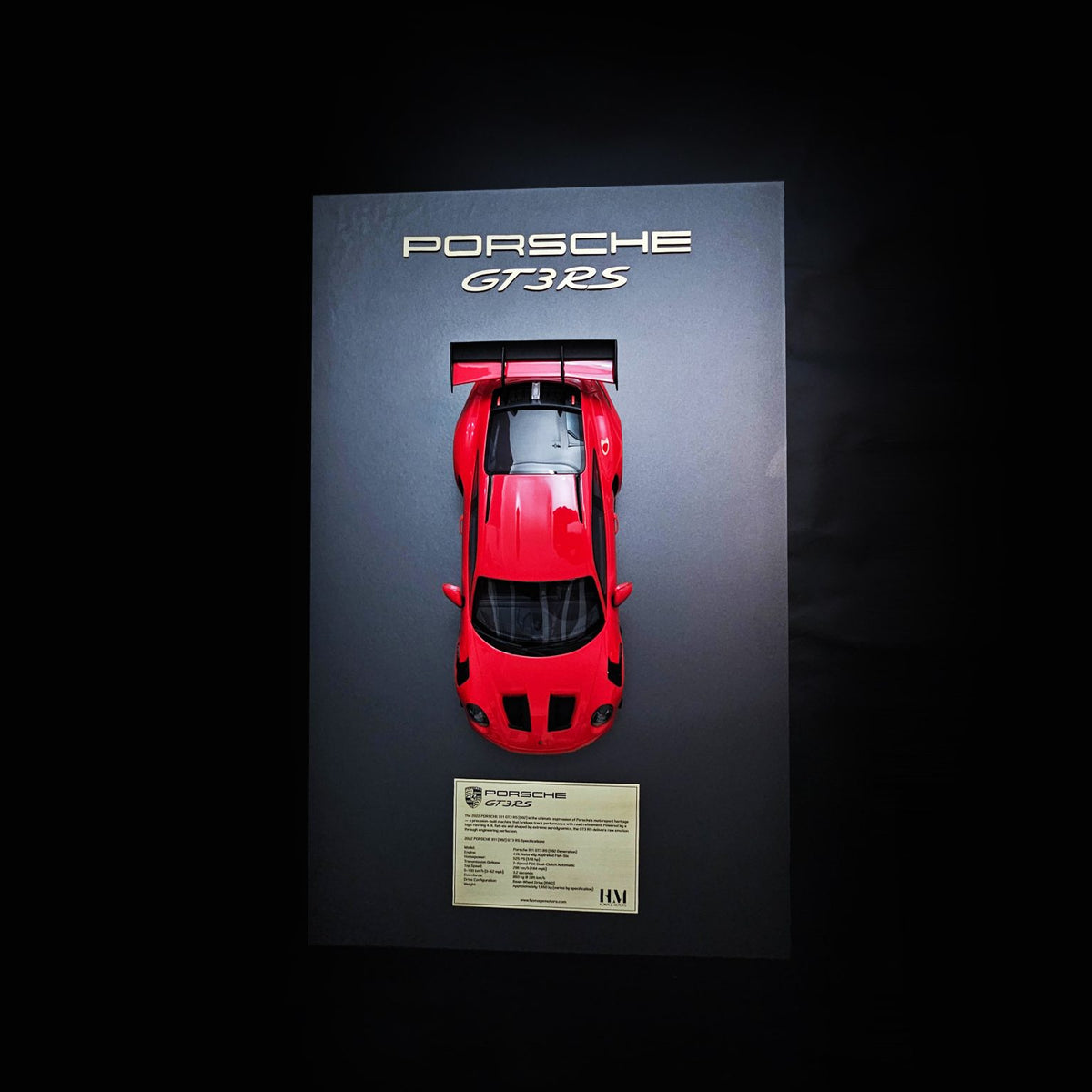 Porsche GT3 RS Art Frame – GT Spirit Limited Edition (50 × 80 cm)